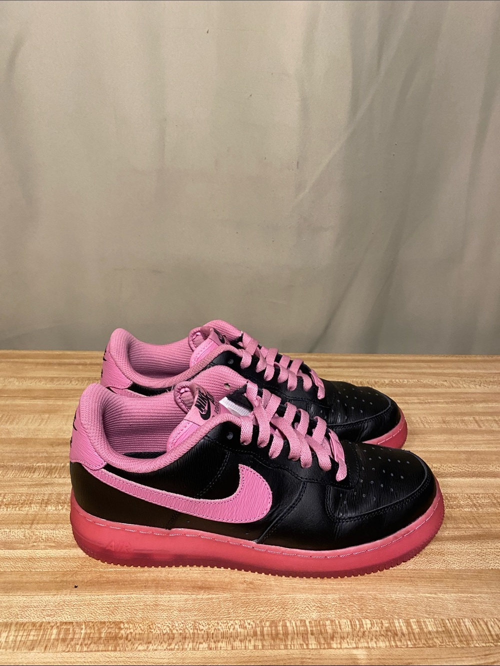 Nike Air Force 1 Low  ‘By You’ (ID) AQ3778-994 Black Pink Gum Womens 10